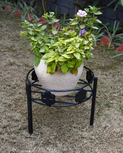 Black basket planter stand (gamla stand)