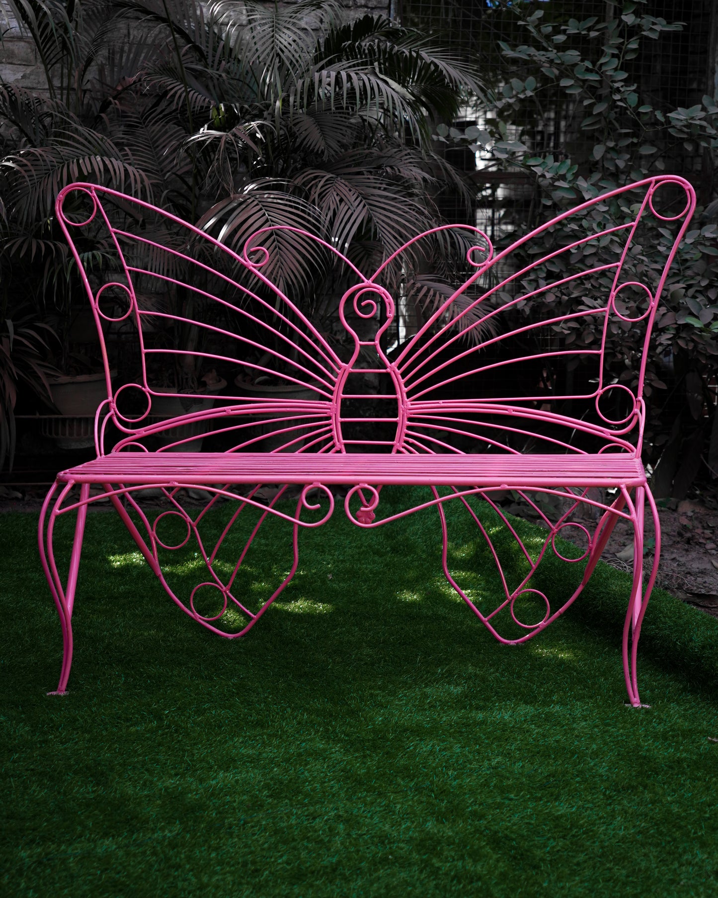 Pink Butterfly Bench