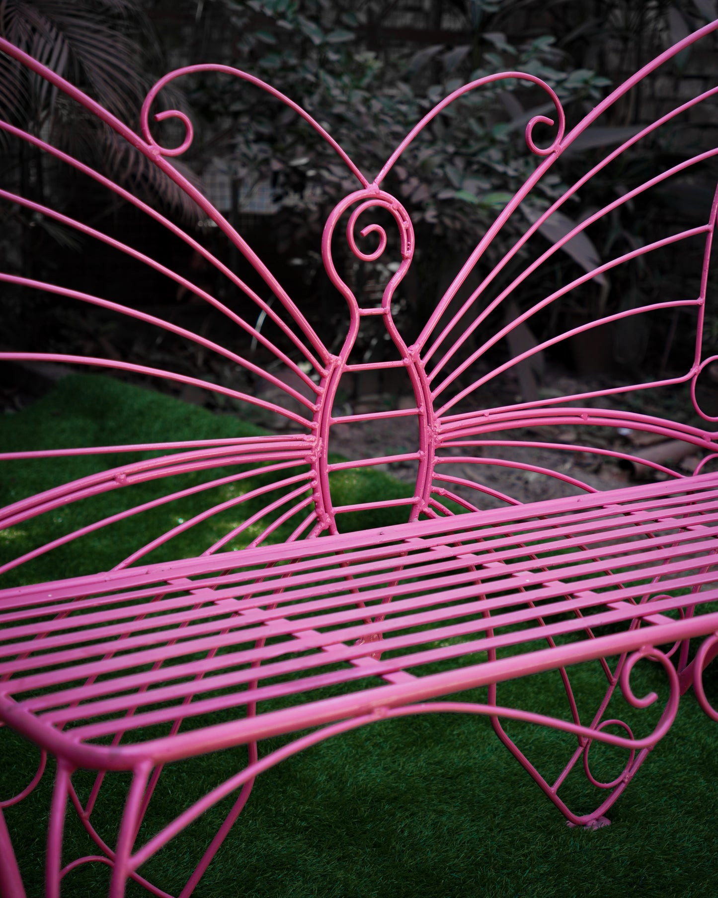 Pink Butterfly Bench