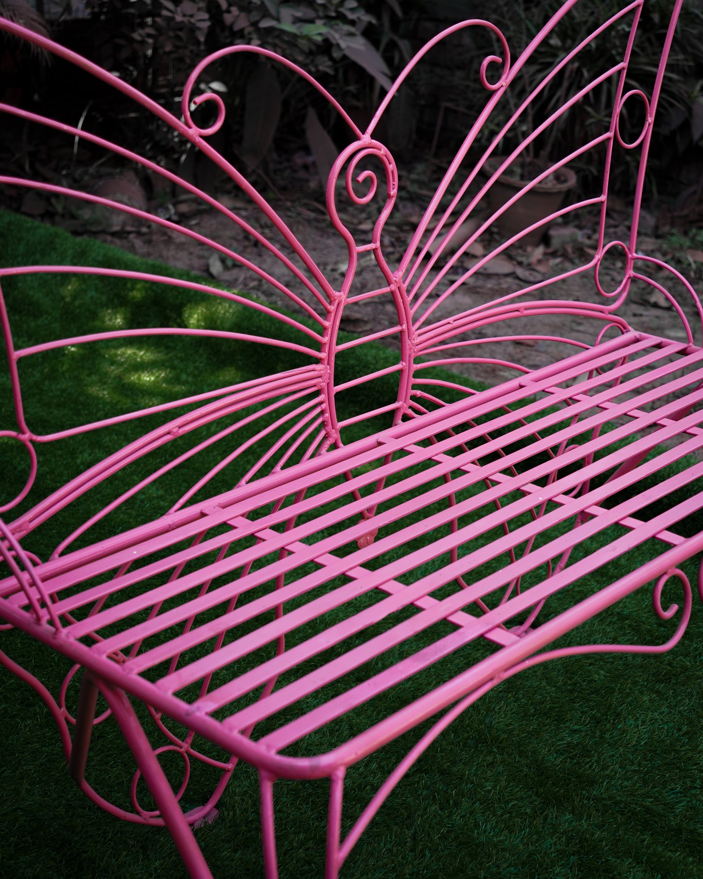 Pink Butterfly Bench