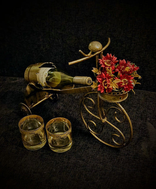 Luxury cycle liquor bottle holder